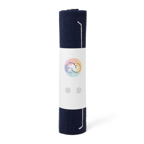 Handmade Cotton Yoga Mat – Dark blue