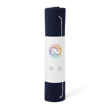 Handmade Cotton Yoga Mat – Dark blue